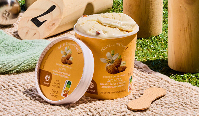 Crème glacée façon achta amande, fleur d'oranger — vue 3