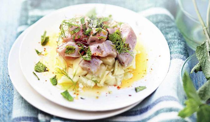 Tartare de thon au fenouil