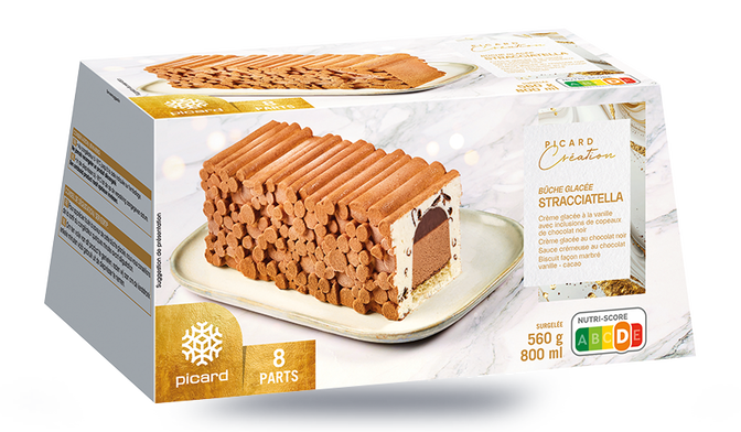 Bûche glacée stracciatella