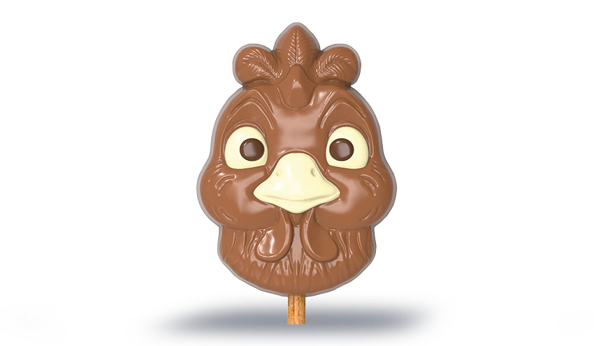 Sucette en chocolat lait — vue 3