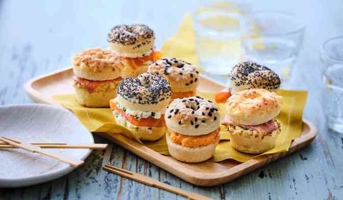 12 MINI-BAGELS NEW