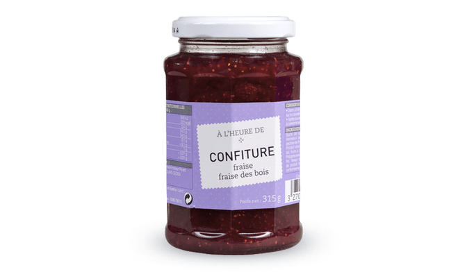 Confiture fraise-fraise des bois