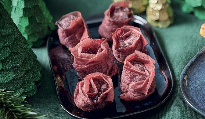 9 boutons de rose apéritifs