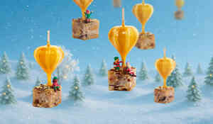 8 MONTGOLFIERES CAJOU