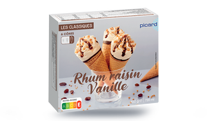 6 CONES RHUM RAISIN VAN