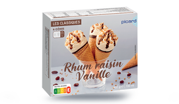 6 CONES RHUM RAISIN VAN 6 CONES RHUM RAISIN VAN