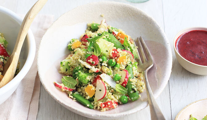 Taboulé de quinoa et fruits rouges