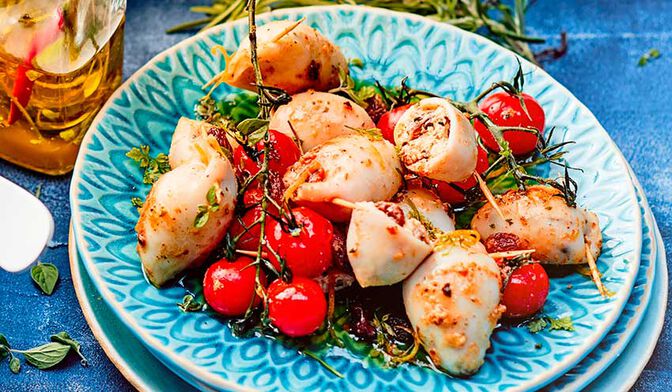 Calmars farcis à la feta