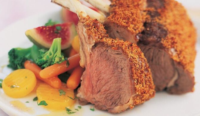 Carré d'agneau en croûte de pain d'épices