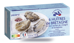 6 hu&icirc;tres de Bretagne et sachet de vinaigre et &eacute;chalotes