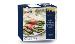6 fagots d'asperges vertes bard&eacute;s de jambon speck