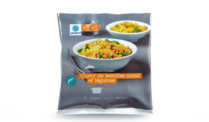 Curry de lentilles corail et légumes