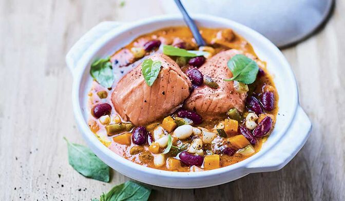 Paupiettes de saumon au pistou