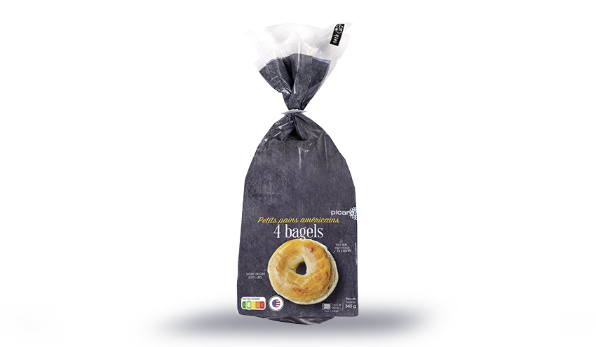 4 bagels, petits pains américains, cuits