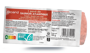 1 PAVE DE SAUMON 150G ASC