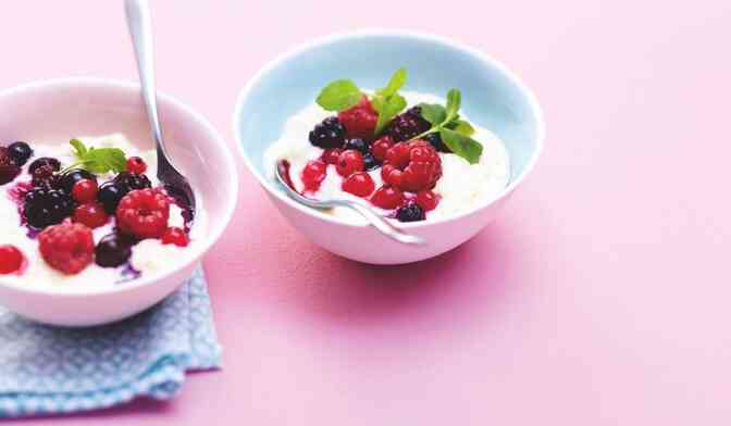 Riz au lait maison aux fruits rouges
