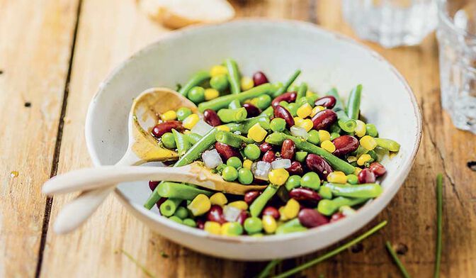 Mélange de légumes et haricot rouge