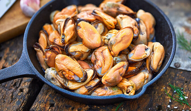 Moules du Pacifique cuites décoquillées ASC, Chili — vue 3