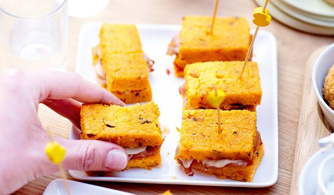 Mini-croques de polenta