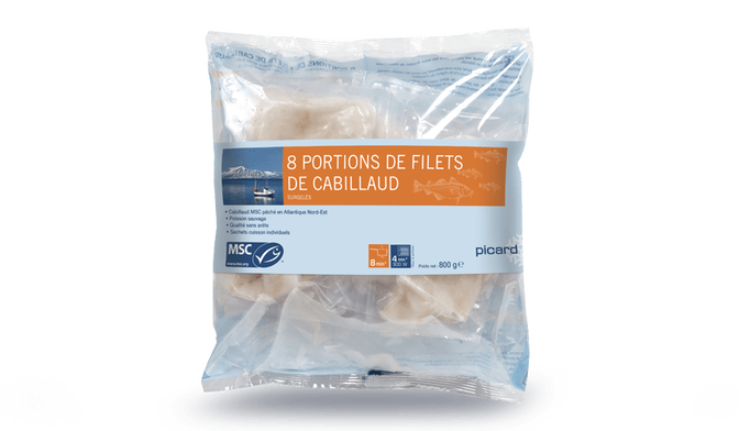 8 portions de filets de cabillaud MSC