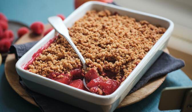 CRUMBLE POMME/FRAMB 600G