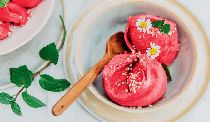 Sorbet framboise sans sucre