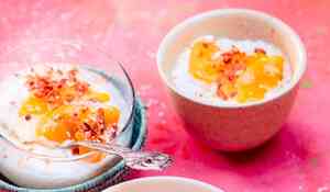 Perles de tapioca au lait de coco à la mangue
