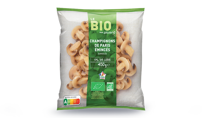 Champignons de Paris émincés bio