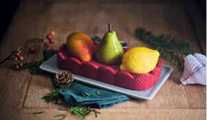 B&ucirc;che glac&eacute;e fruits rouges mangue citron jaune poire