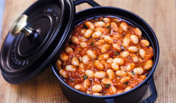 Haricots coco à la tomate fraîche