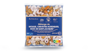 Mélange de moules, crevettes nordiques, Saint-Jacques MSC*