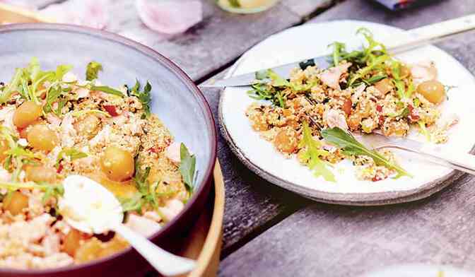 Taboulé de quinoa à la menthe et au melon