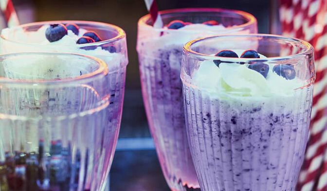 Milkshake blueberrie-vanille