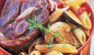 Osso bucco d'agneau aux cèpes