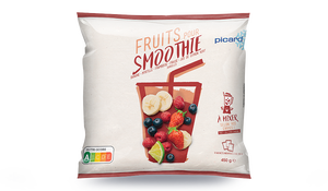 Fruits pour smoothie banane, myrtille, framboise