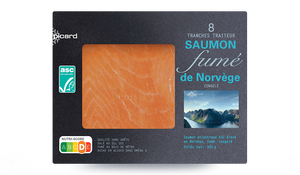 8 tranches de saumon fumé ASC Norvège