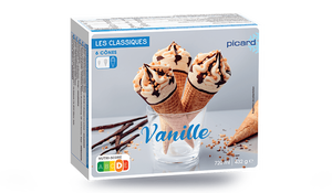 6 CONES VANILLE PICARD