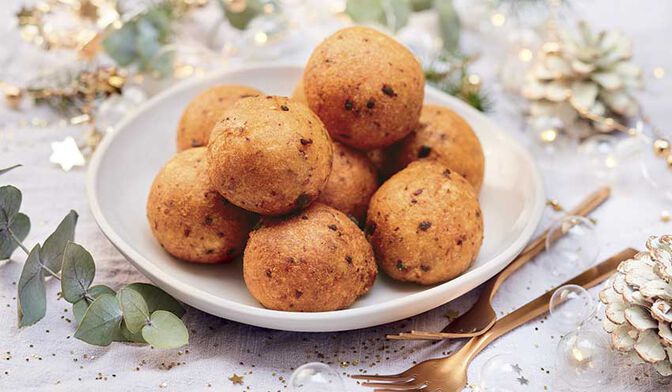 Pommes Dauphine aux cèpes
