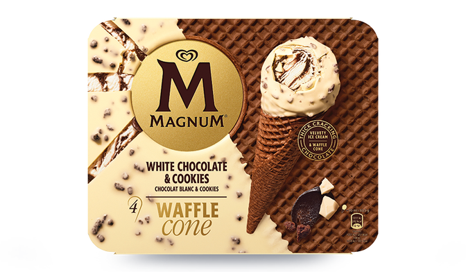 4 c&ocirc;nes MAGNUM cookie