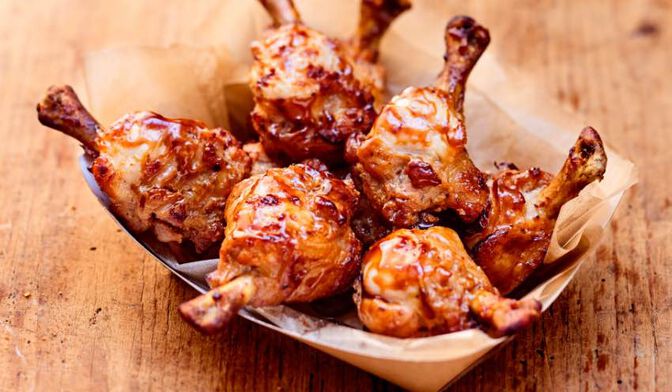Manchons de poulet caramélisés