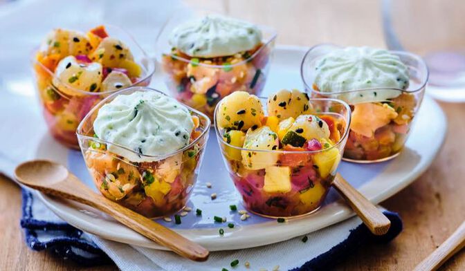 Verrines apéro aux légumes du soleil pour 10 personnes - Recettes