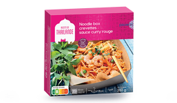 Noodle box crevettes sauce curry rouge
