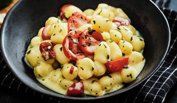 Gnochetti con Fontina DOP e pomodorini