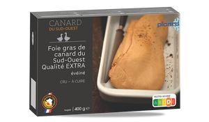 Foie gras cru de canard du Sud-Ouest qualité extra