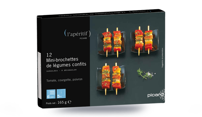 12 mini-brochettes de légumes confits
