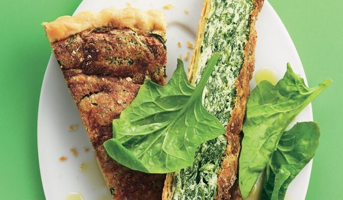 Tarte soufflée aux épinards et à la ricotta