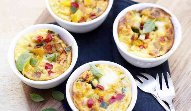 Clafoutis aux petits légumes et mozzarella
