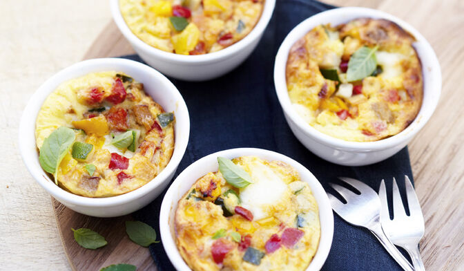 Clafoutis aux petits légumes et mozzarella