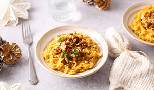 Risotto crémeux aux courges et aux girolles