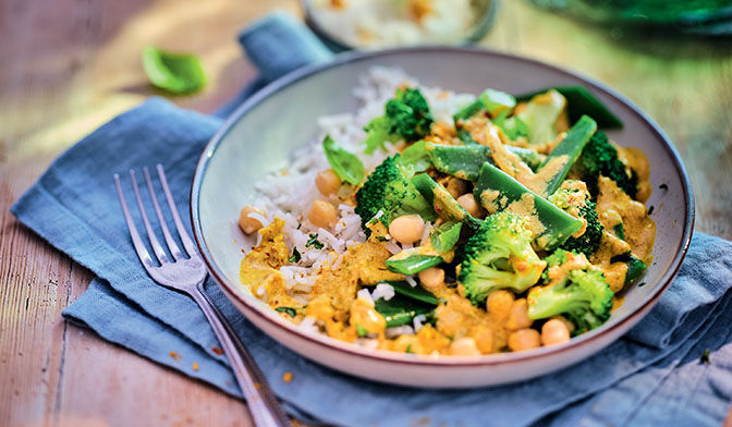Curry de légumes verts